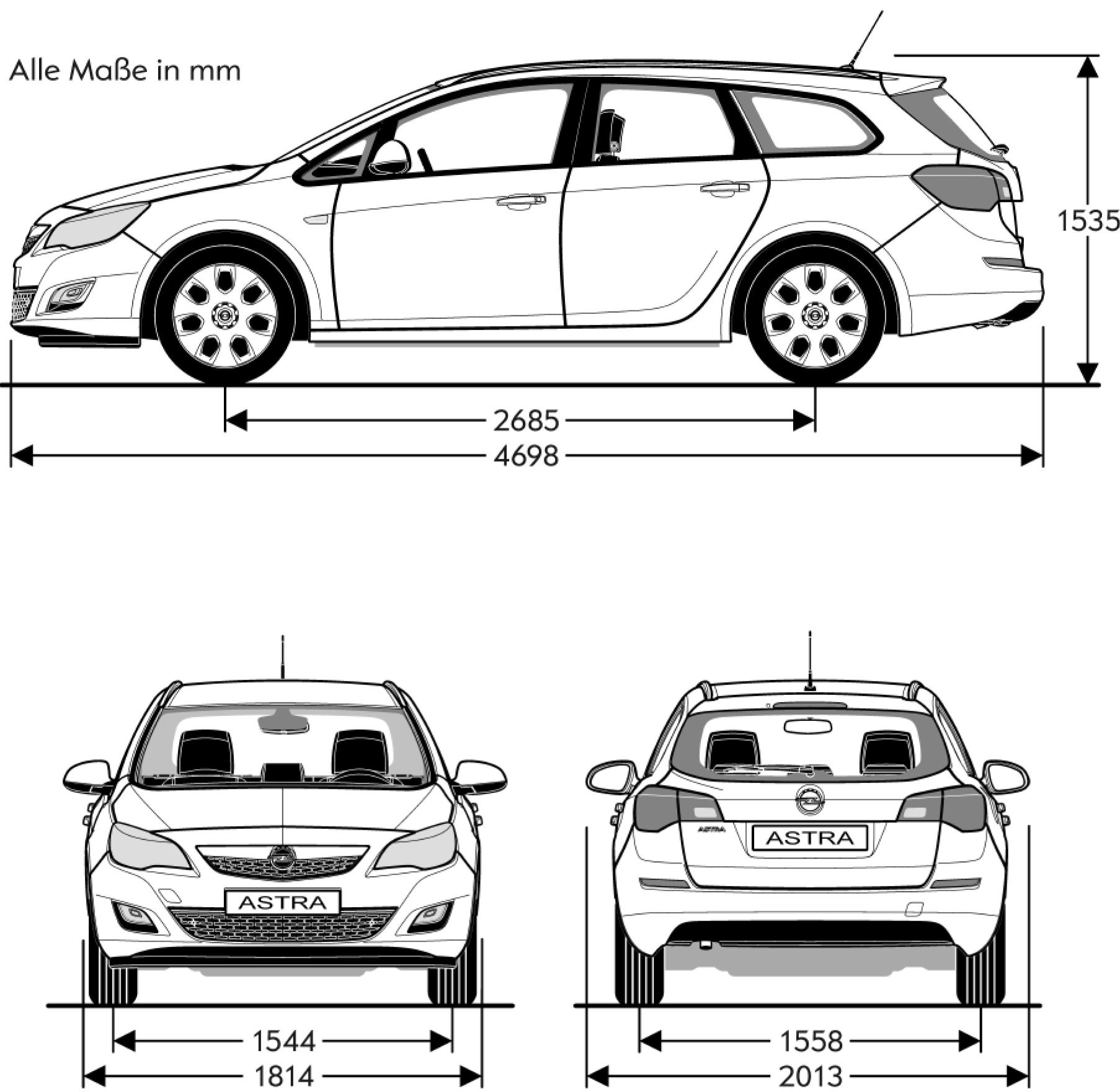 Опель универсал характеристика. Opel Astra j седан габариты. Габариты Opel Astra j универсал.