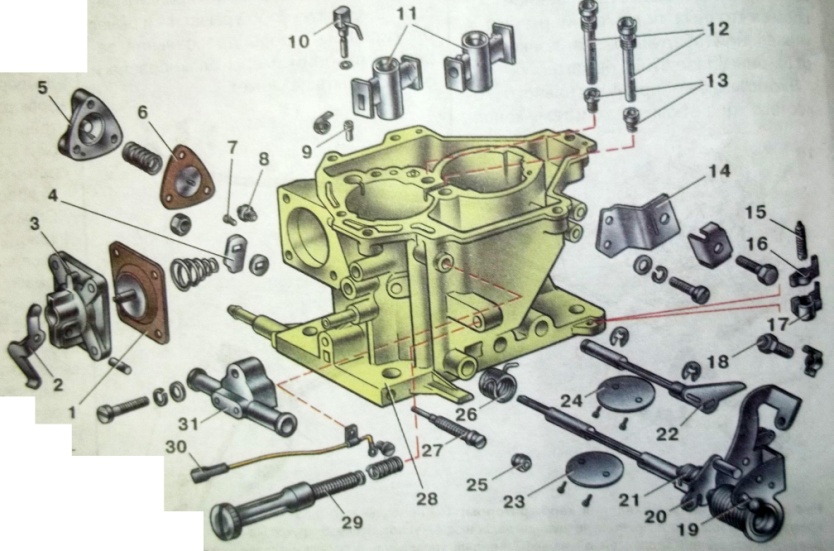 Схема жиклеров карбюратора ваз 2107