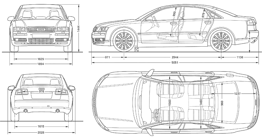 Ауди а4 чертеж