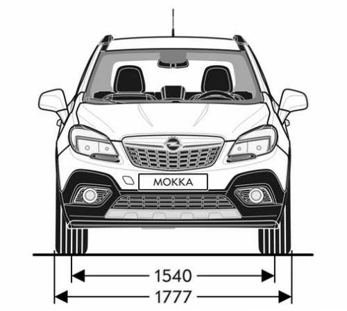 Опель мокка габаритные размеры