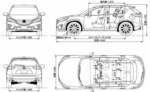 Габаритные размеры мазда мпв