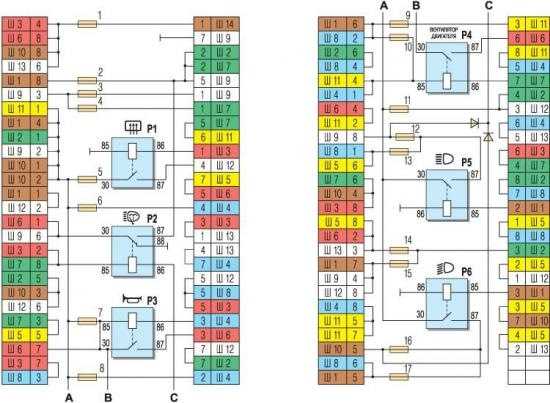 Схема блока предохранителей ваз 2107 инжектор
