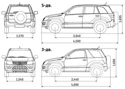 Сузуки гранд витара чертеж